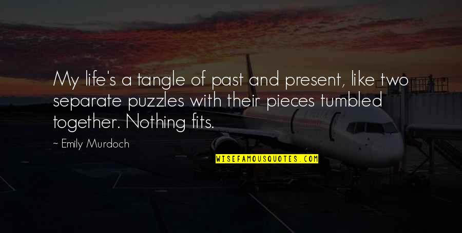 Life Adjustment Quotes By Emily Murdoch: My life's a tangle of past and present, Life Adjustment Quotes By Emily Murdoch: My life's a tangle of past and present,