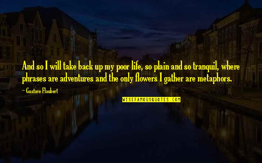Life Adventures Quotes By Gustave Flaubert: And so I will take back up my