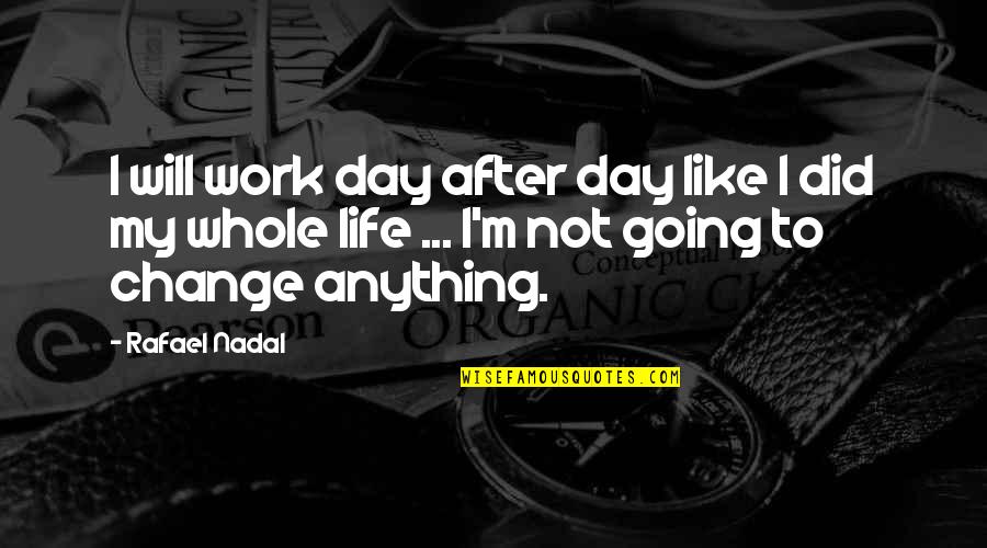 Life After Work Quotes By Rafael Nadal: I will work day after day like I