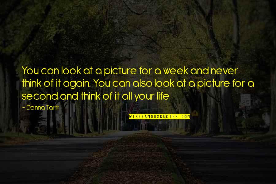 Life Again Quotes By Donna Tartt: You can look at a picture for a