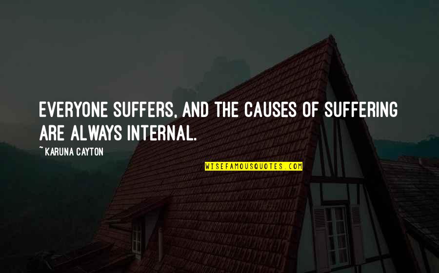 Life Al Pacino Quotes By Karuna Cayton: Everyone suffers, and the causes of suffering are