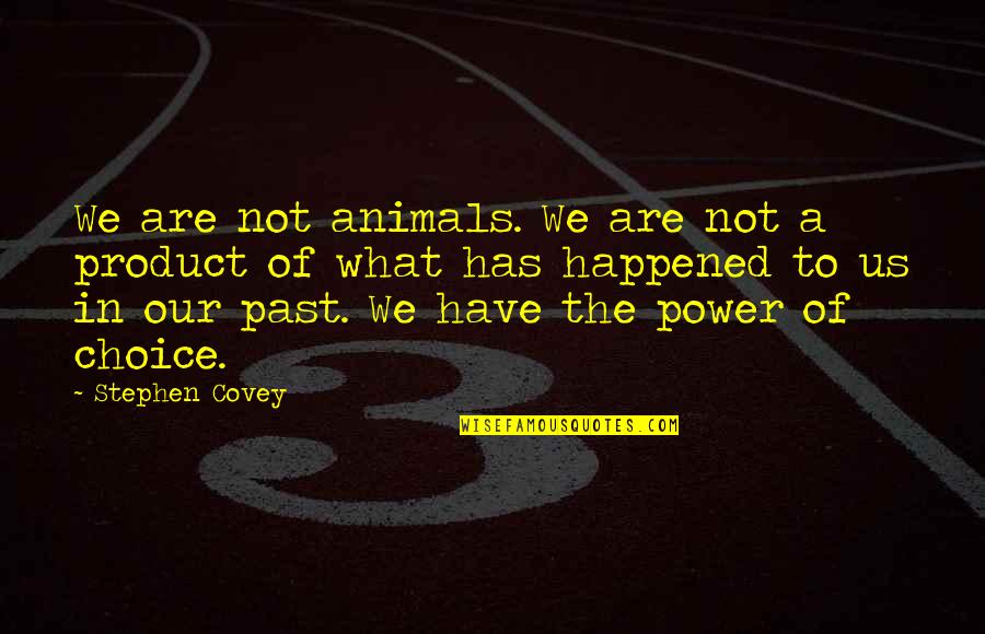 Life Alan Watts Quotes By Stephen Covey: We are not animals. We are not a
