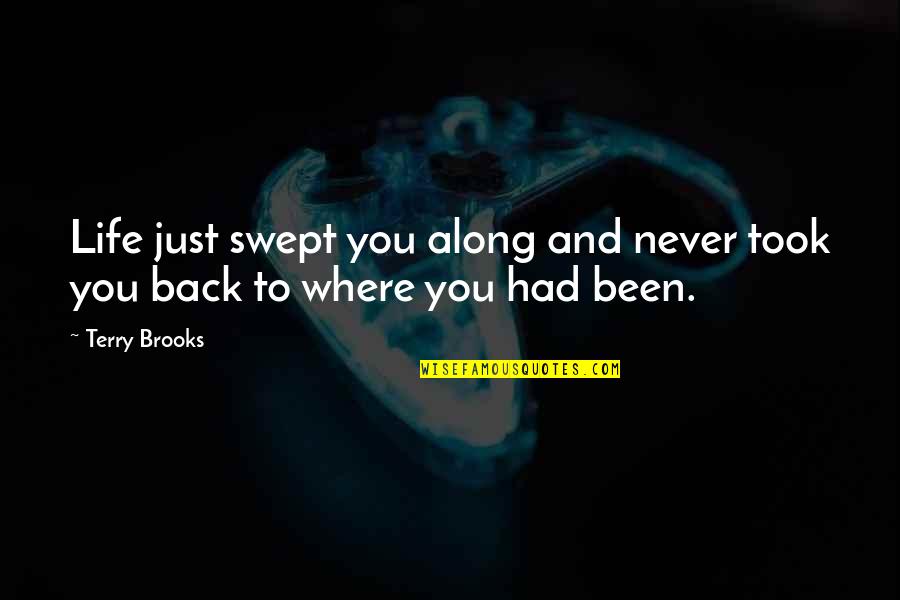 Life Along Quotes By Terry Brooks: Life just swept you along and never took