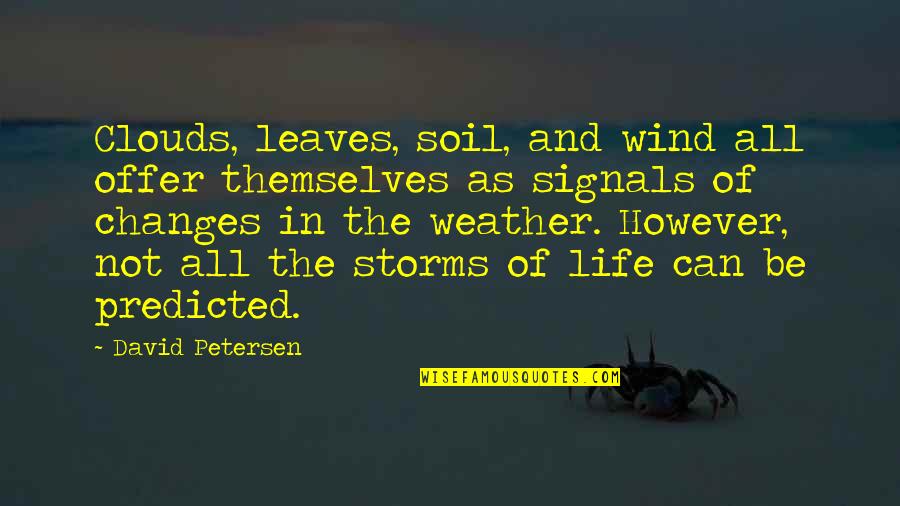 Life And Changes Quotes By David Petersen: Clouds, leaves, soil, and wind all offer themselves