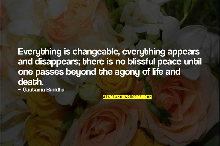 Life And Death By Buddha Quotes By Gautama Buddha: Everything is changeable, everything appears and disappears; there