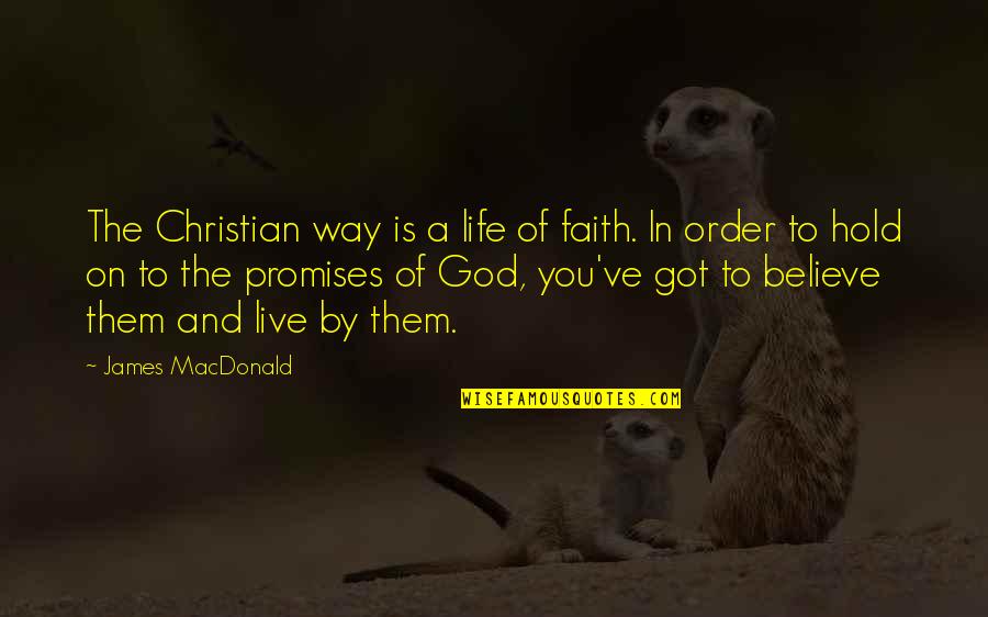 Life And Faith In God Quotes By James MacDonald: The Christian way is a life of faith.