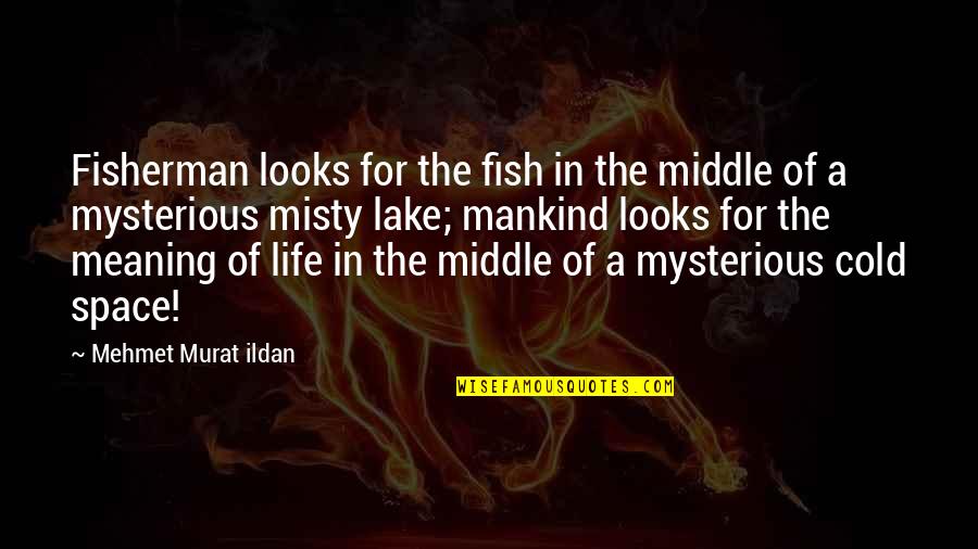 Life And Fisherman Quotes By Mehmet Murat Ildan: Fisherman looks for the fish in the middle