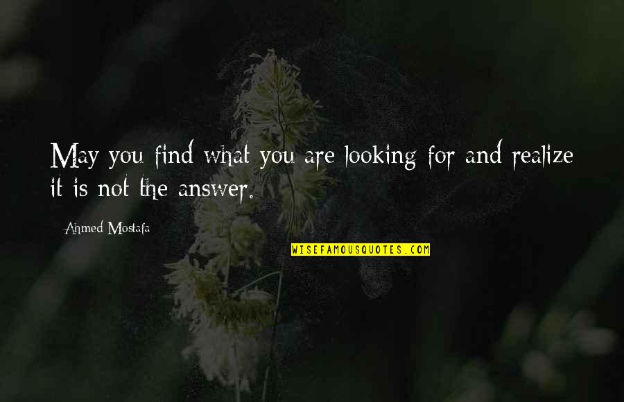 Life And Living Life Philosophy Quotes By Ahmed Mostafa: May you find what you are looking for