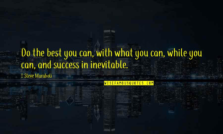 Life And Success Quotes By Steve Maraboli: Do the best you can, with what you