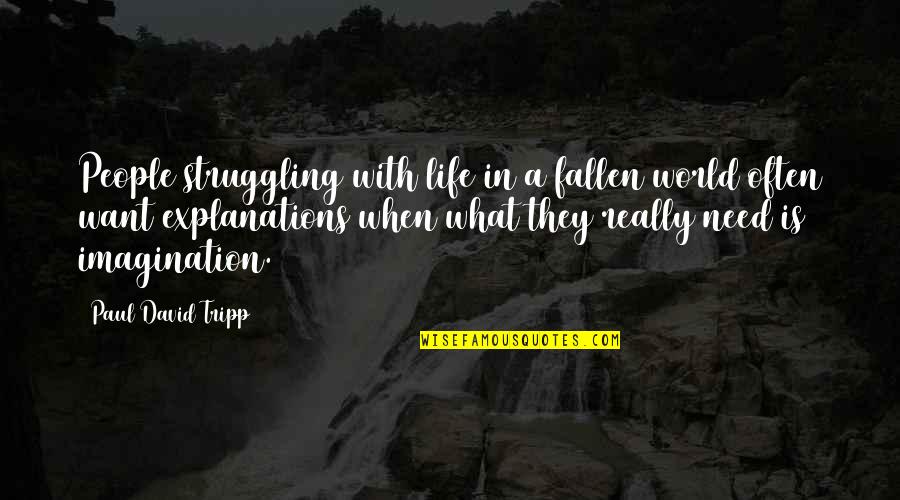 Life And Their Explanation Quotes By Paul David Tripp: People struggling with life in a fallen world