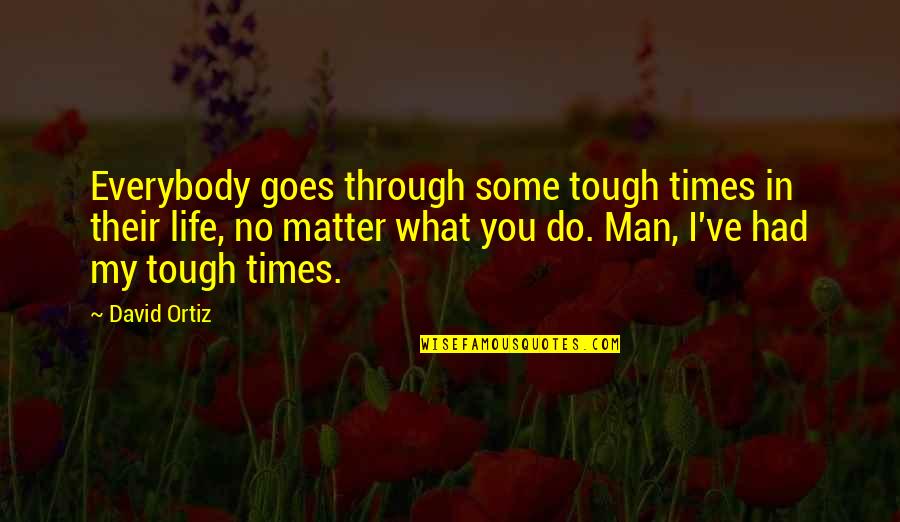 Life And Tough Times Quotes By David Ortiz: Everybody goes through some tough times in their