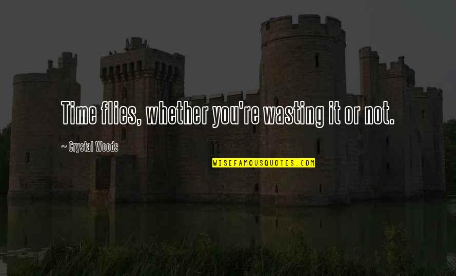 Life And Wasting Time Quotes By Crystal Woods: Time flies, whether you're wasting it or not.