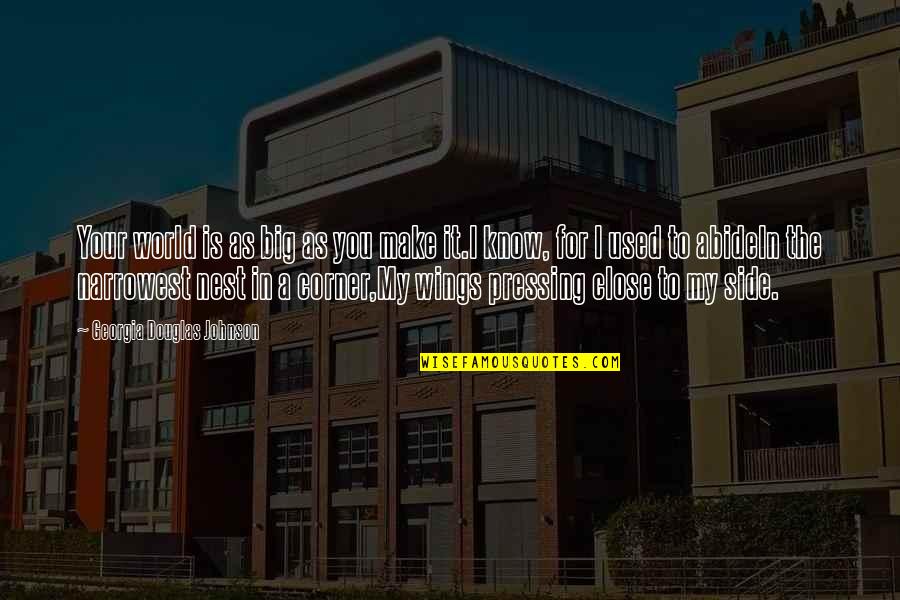 Life As Know It Quotes By Georgia Douglas Johnson: Your world is as big as you make Life As Know It Quotes By Georgia Douglas Johnson: Your world is as big as you make