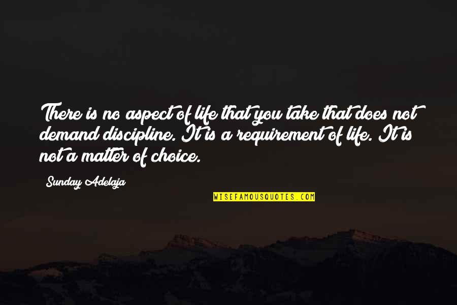 Life Aspect Quotes By Sunday Adelaja: There is no aspect of life that you