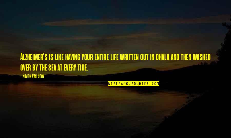 Life At Sea Quotes By Simon Van Booy: Alzheimer's is like having your entire life written