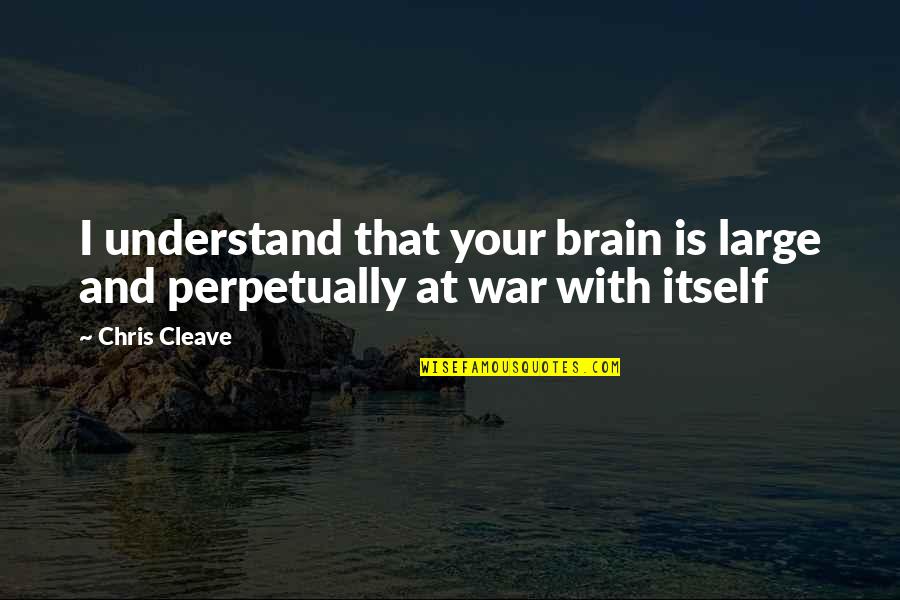 Life Before Her Eyes Quotes By Chris Cleave: I understand that your brain is large and