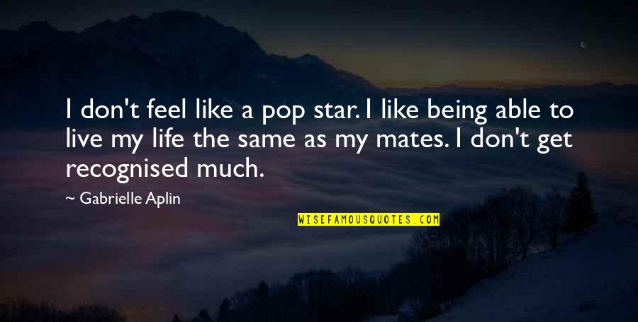 Life Being The Same Quotes By Gabrielle Aplin: I don't feel like a pop star. I