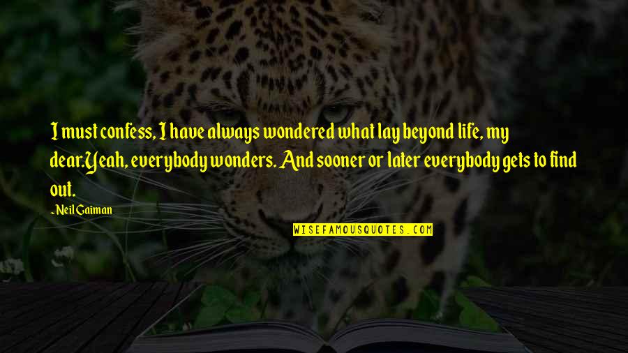 Life Beyond Death Quotes By Neil Gaiman: I must confess, I have always wondered what