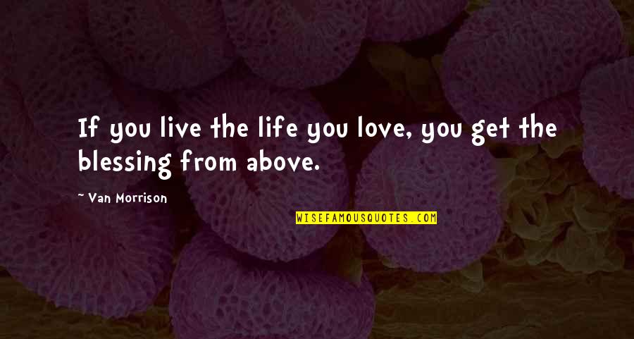 Life Blessing Quotes By Van Morrison: If you live the life you love, you