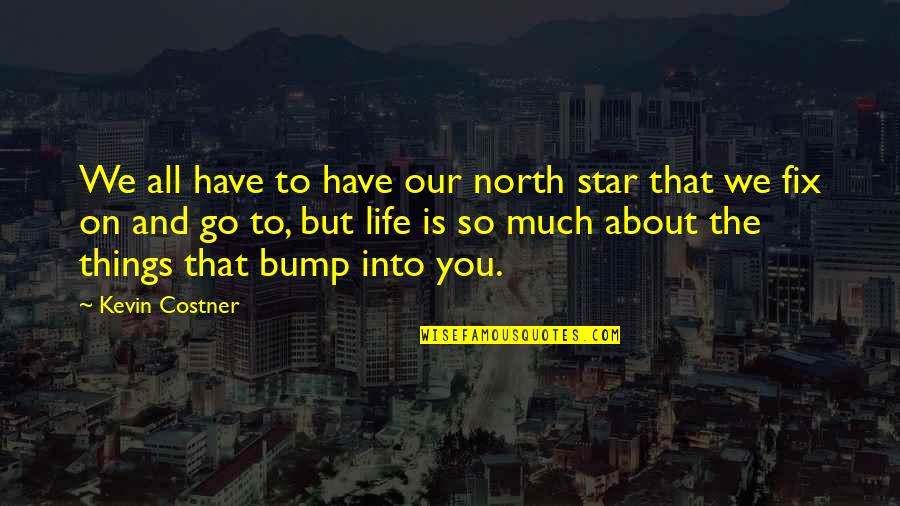 Life Bumps Quotes By Kevin Costner: We all have to have our north star