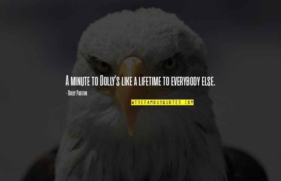 Life By Dolly Parton Quotes By Dolly Parton: A minute to Dolly's like a lifetime to Life By Dolly Parton Quotes By Dolly Parton: A minute to Dolly's like a lifetime to