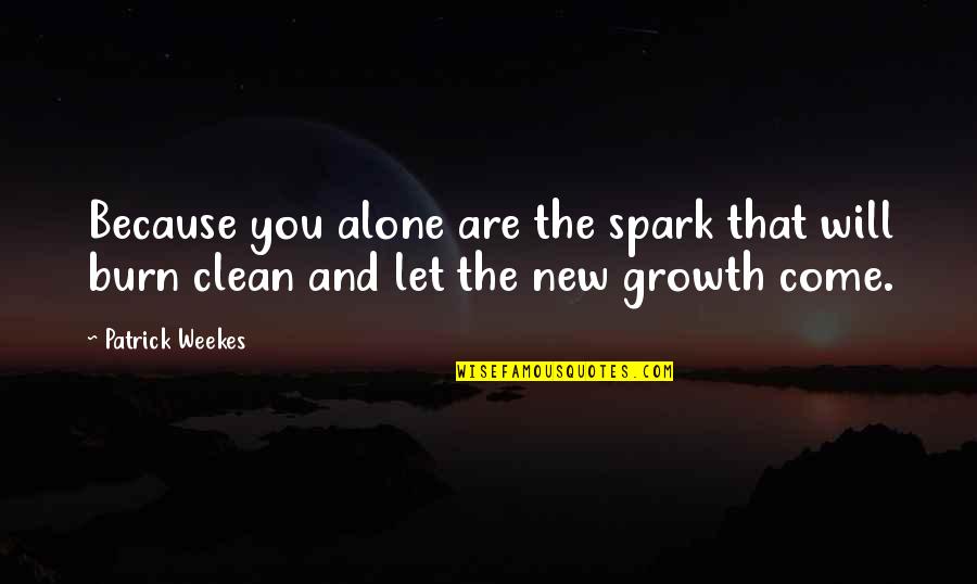 Life Can Be So Unpredictable Quotes By Patrick Weekes: Because you alone are the spark that will