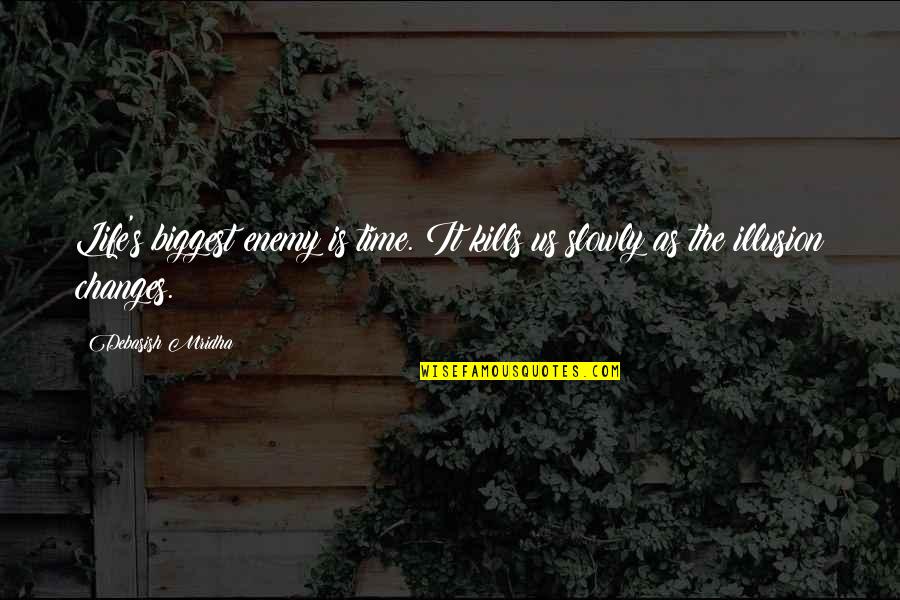 Life Changes Us Quotes By Debasish Mridha: Life's biggest enemy is time. It kills us