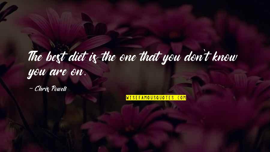 Life Changing Advice Quotes By Chris Powell: The best diet is the one that you Life Changing Advice Quotes By Chris Powell: The best diet is the one that you