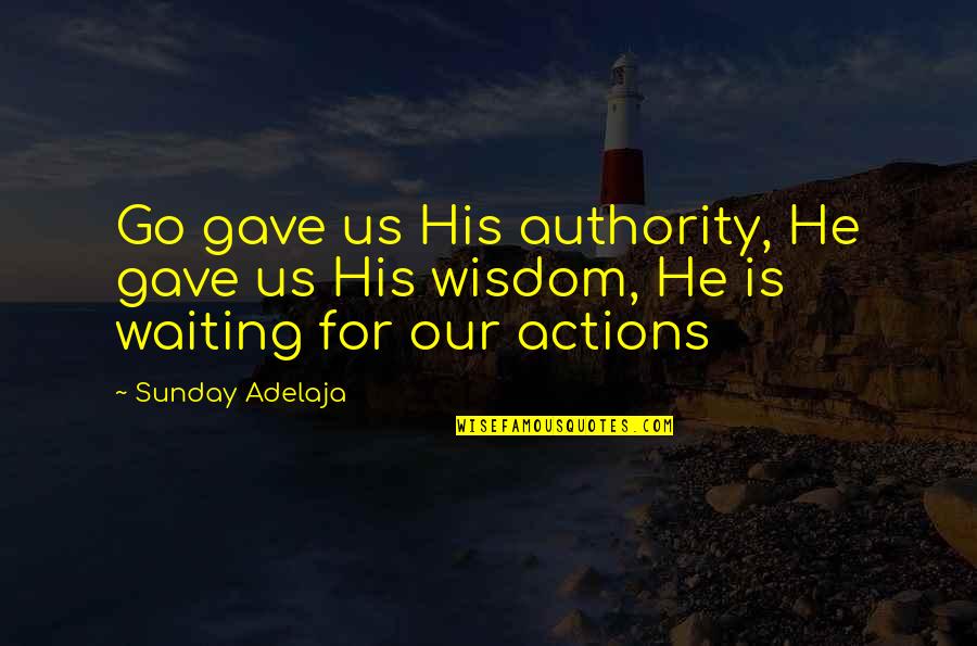 Life Changing After Baby Quotes By Sunday Adelaja: Go gave us His authority, He gave us