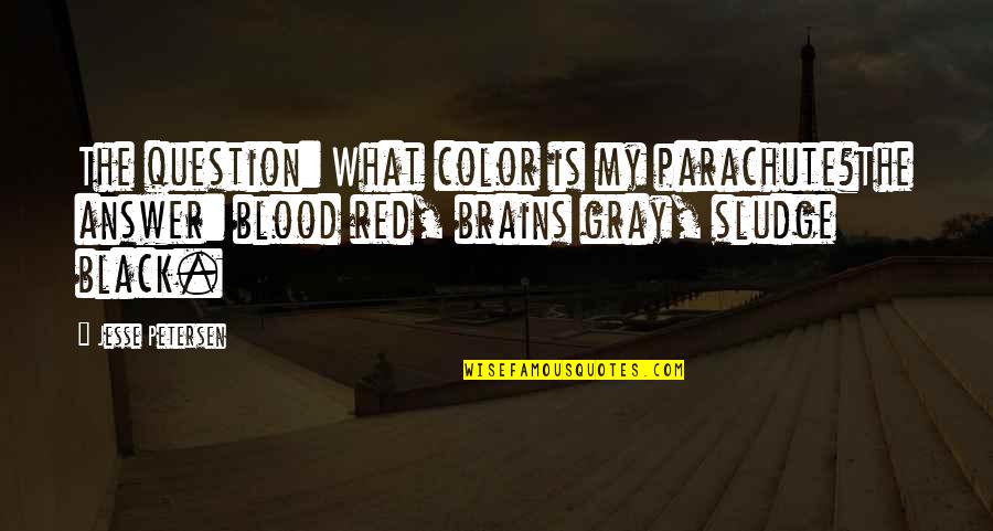 Life Color Quotes By Jesse Petersen: The question: What color is my parachute?The answer: