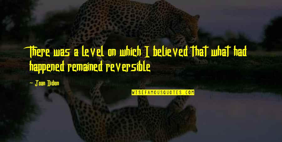 Life Comebacks Quotes By Joan Didion: There was a level on which I believed