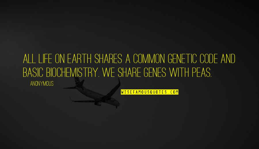 Life Common Quotes By Anonymous: All life on earth shares a common genetic