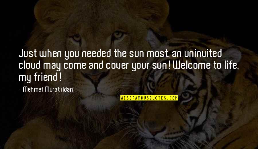 Life Cover Quotes By Mehmet Murat Ildan: Just when you needed the sun most, an