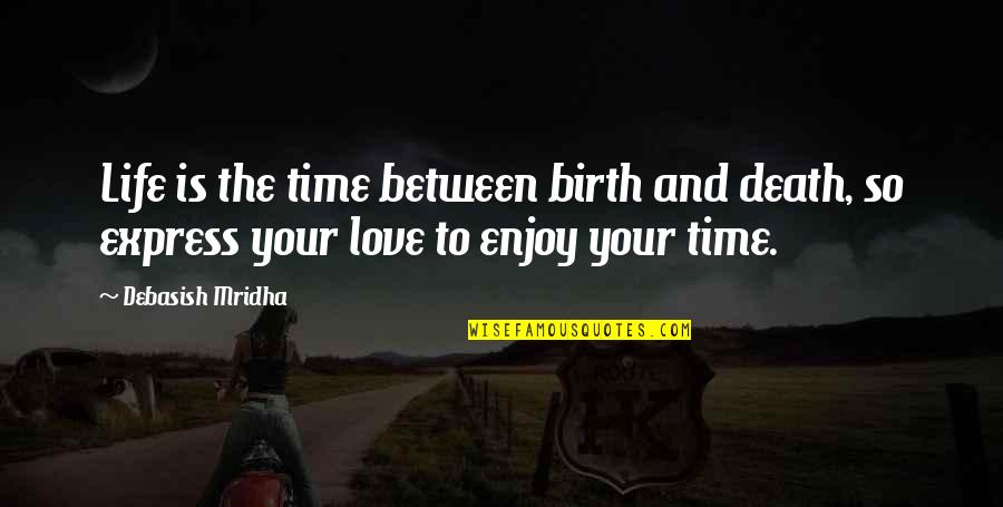 Life Death And Love Quotes By Debasish Mridha: Life is the time between birth and death,