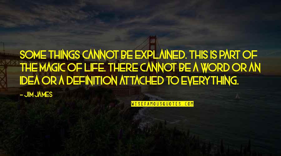 Life Definition Quotes By Jim James: Some things cannot be explained. This is part Life Definition Quotes By Jim James: Some things cannot be explained. This is part