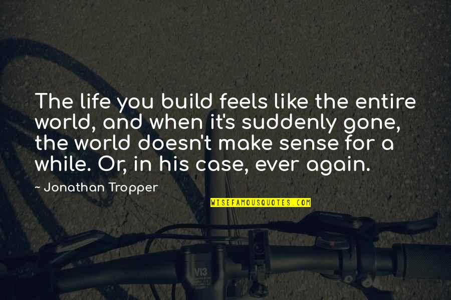 Life Doesn't Make Sense Quotes By Jonathan Tropper: The life you build feels like the entire