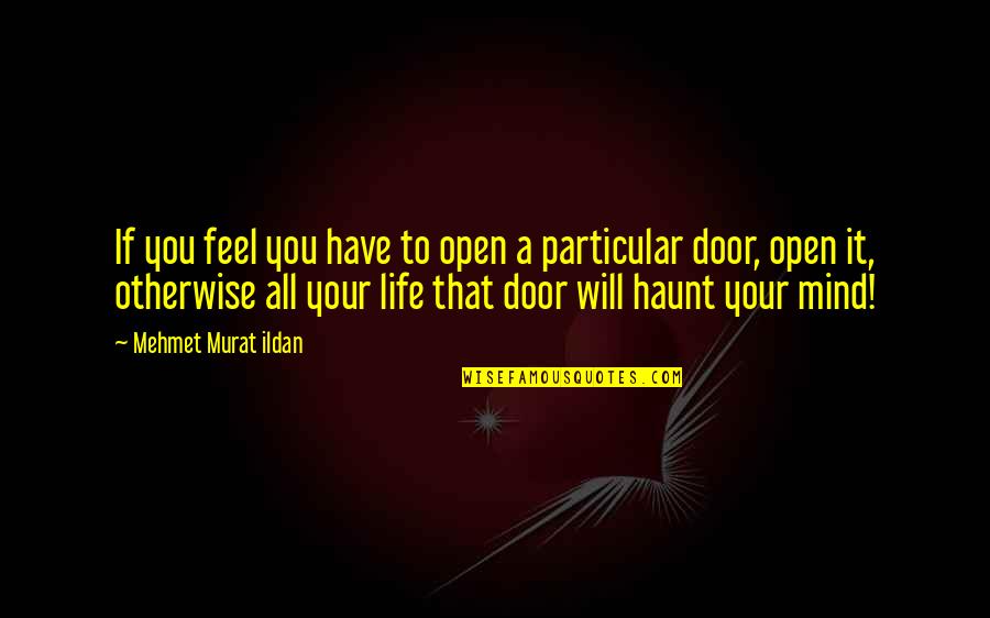 Life Door Quotes By Mehmet Murat Ildan: If you feel you have to open a