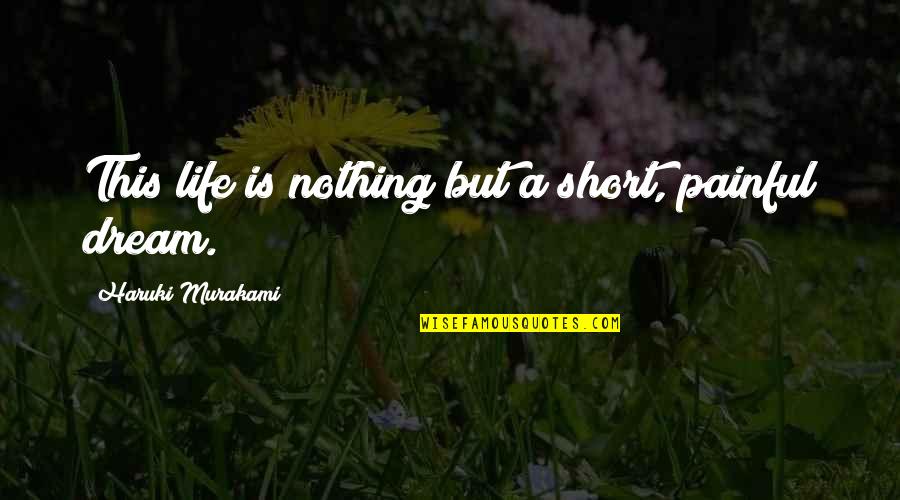 Life Dream Short Quotes By Haruki Murakami: This life is nothing but a short, painful