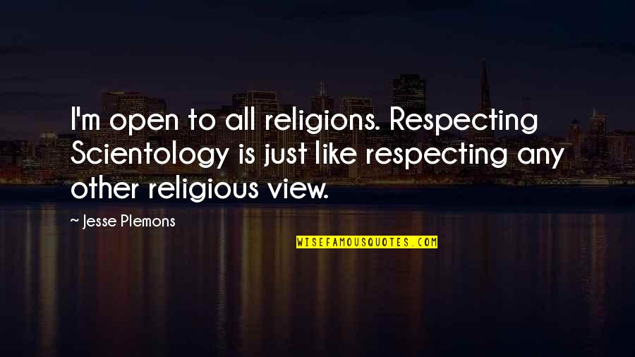 Life Fb Cover Quotes By Jesse Plemons: I'm open to all religions. Respecting Scientology is