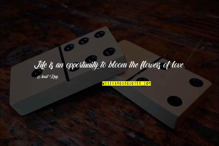 Life Flowers Quotes By Amit Ray: Life is an opportunity to bloom the flowers