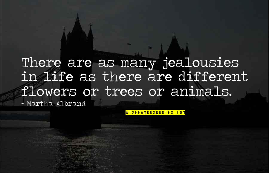 Life Flowers Quotes By Martha Albrand: There are as many jealousies in life as