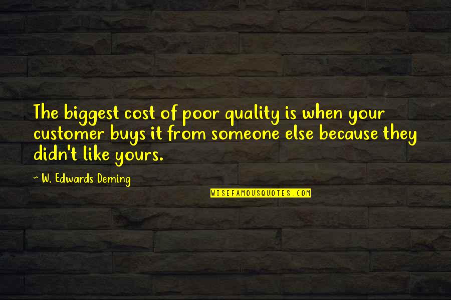 Life Friendship Changes Quotes By W. Edwards Deming: The biggest cost of poor quality is when