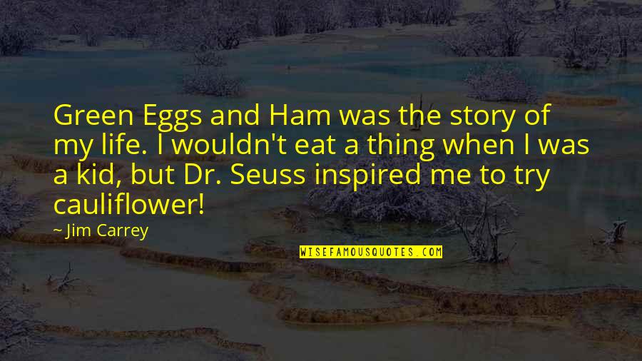 Life From Dr Seuss Quotes By Jim Carrey: Green Eggs and Ham was the story of