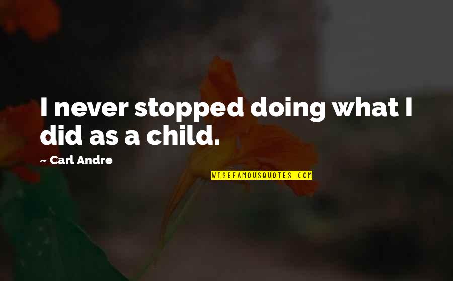 Life From Video Games Quotes By Carl Andre: I never stopped doing what I did as Life From Video Games Quotes By Carl Andre: I never stopped doing what I did as