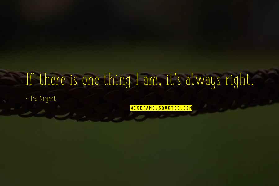 Life Full Of Colours Quotes By Ted Nugent: If there is one thing I am, it's