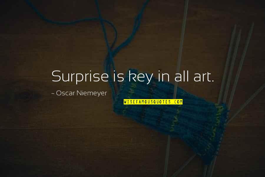 Life Futility Quotes By Oscar Niemeyer: Surprise is key in all art. Life Futility Quotes By Oscar Niemeyer: Surprise is key in all art.