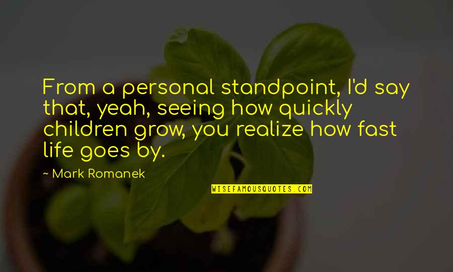 Life Goes Fast Quotes By Mark Romanek: From a personal standpoint, I'd say that, yeah, Life Goes Fast Quotes By Mark Romanek: From a personal standpoint, I'd say that, yeah,