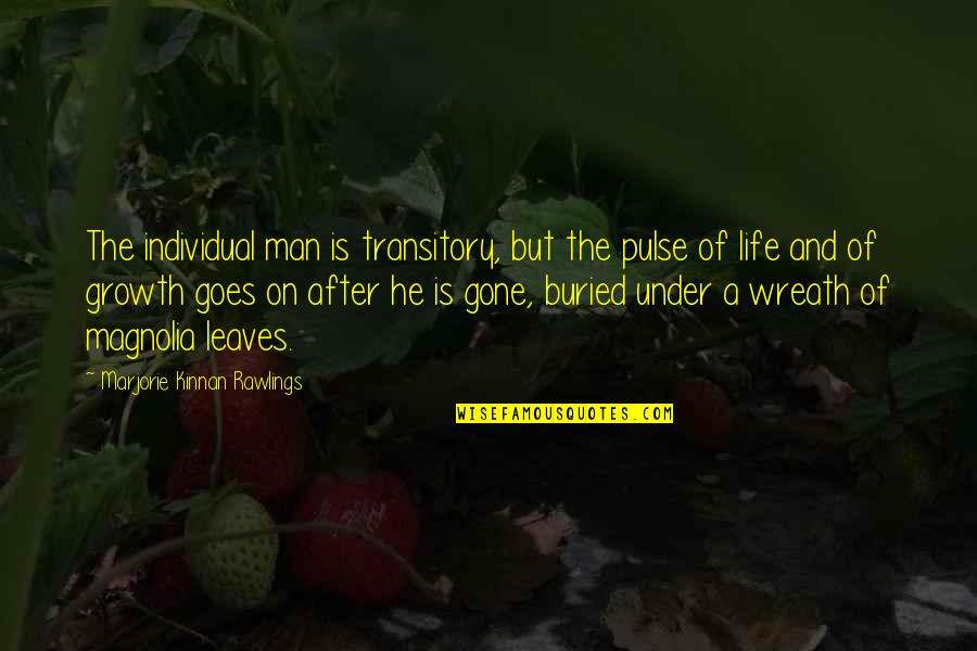 Life Goes Quotes By Marjorie Kinnan Rawlings: The individual man is transitory, but the pulse