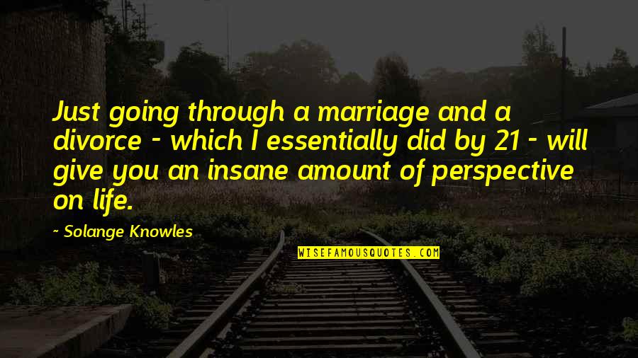 Life Going On Quotes By Solange Knowles: Just going through a marriage and a divorce Life Going On Quotes By Solange Knowles: Just going through a marriage and a divorce