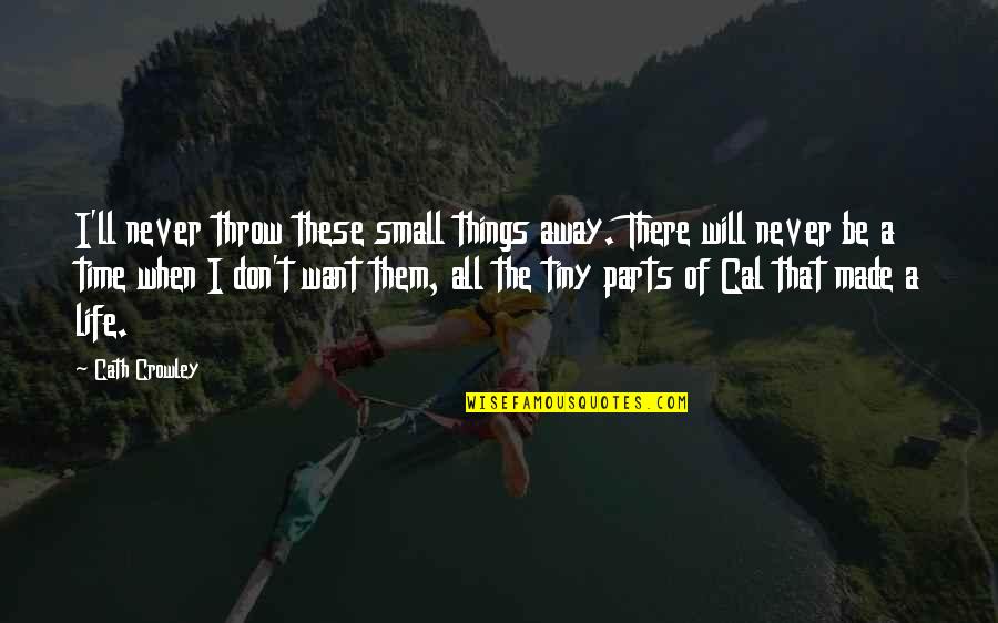 Life Grief Quotes By Cath Crowley: I'll never throw these small things away. There